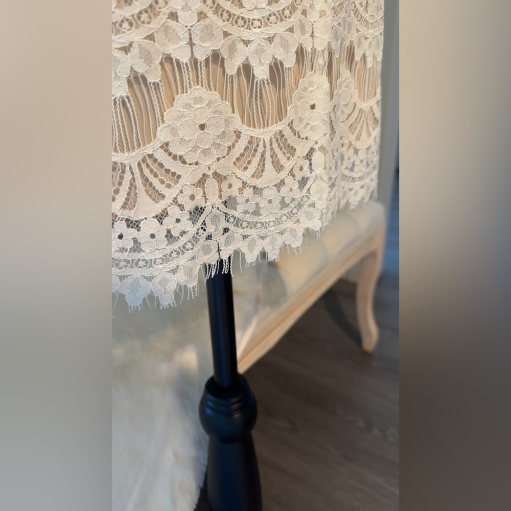 NWT Kohl's Ivory Floral Lace Dress - Picture 4 of 5